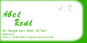 abel redl business card